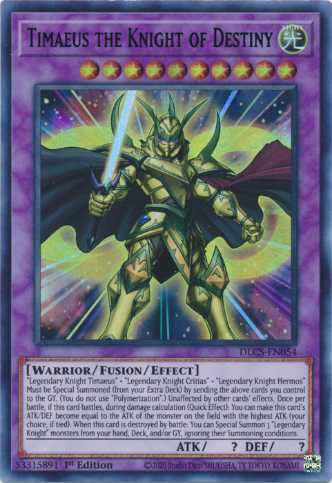 Timaeus the Knight of Destiny (Purple) [DLCS-EN054] Ultra Rare | Kessel Run Games Inc. 