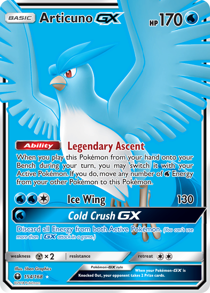 Articuno GX (154/168) [Sun & Moon: Celestial Storm] | Kessel Run Games Inc. 