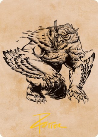 Owlbear (Showcase) Art Card (Gold-Stamped Signature) [Dungeons & Dragons: Adventures in the Forgotten Realms Art Series] | Kessel Run Games Inc. 