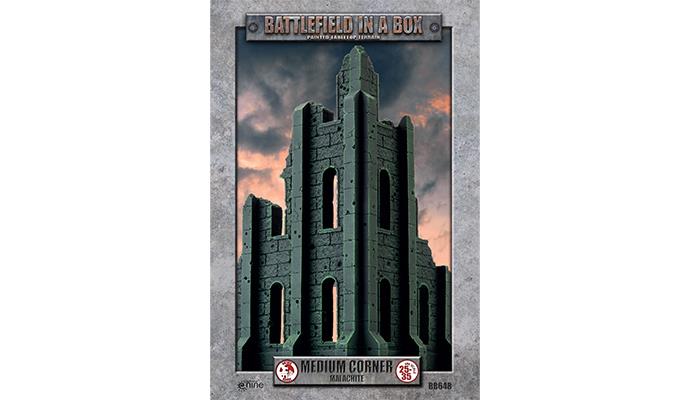 Flames of War: Gothic Battlefields: Medium Corner Ruins - Malachite | Kessel Run Games Inc. 