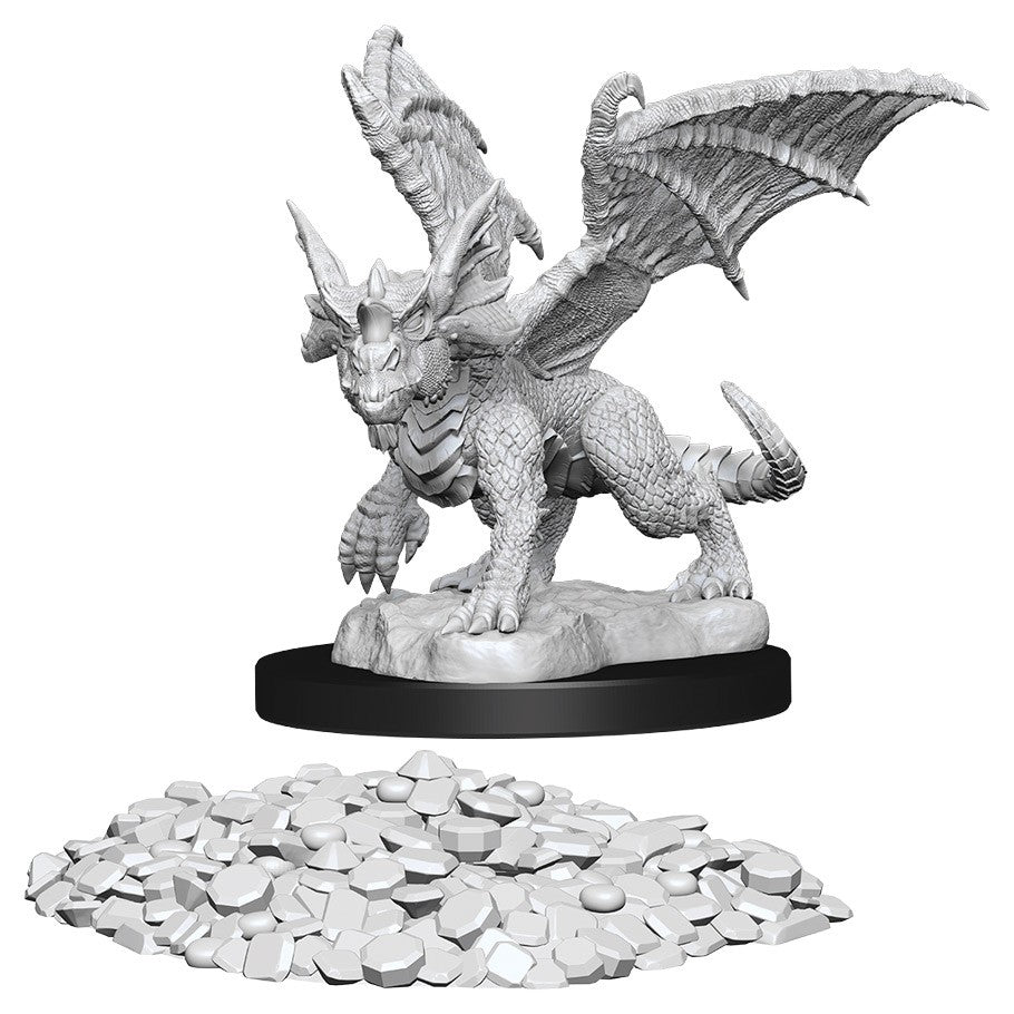 Nolzur’s Marvelous Miniatures: Blue Dragon Wyrmling & Tiny Gem Pile | Kessel Run Games Inc. 