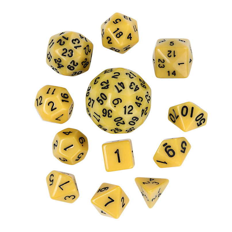 Opaque: 12pc Polyhedral Dice Set | Kessel Run Games Inc. 